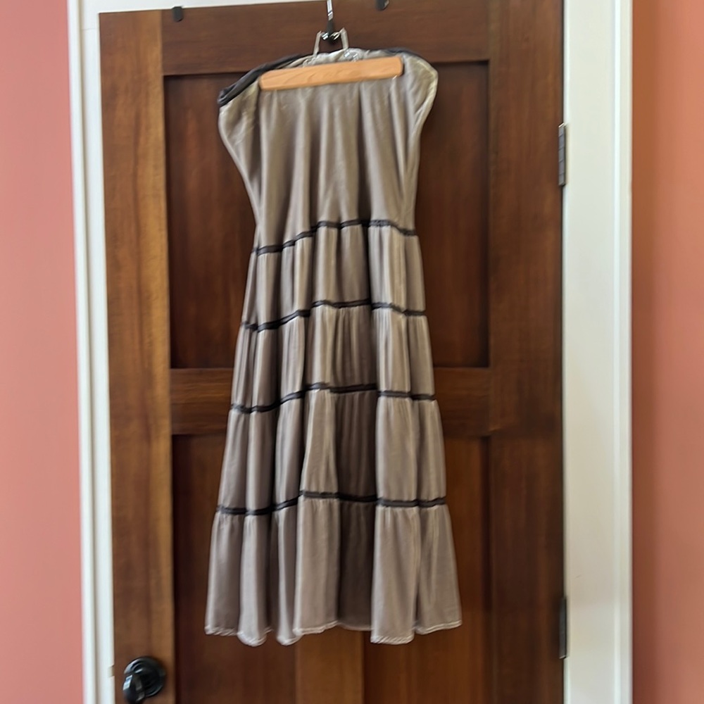 Beautiful All Silk Strapless Velvet Dress